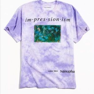 Urban Outfitters Knitswell  Mens Monet Impressionism Tie-Dye Tee NWT size Large